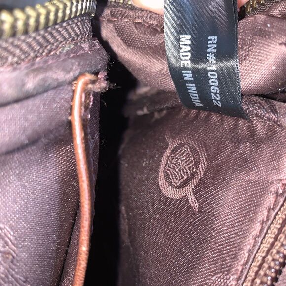 Born Metro Backpack Brown Leather Metal Studs Top Handle main image 8